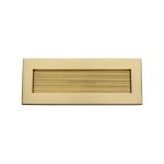 M Marcus Heritage Brass Reeded Letterplate 254 x 101mm